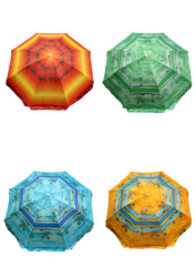 Зонт пляжный фольгированный с наклоном (4 расцветок) 240 см 12 шт/упак М44460 - фото 13